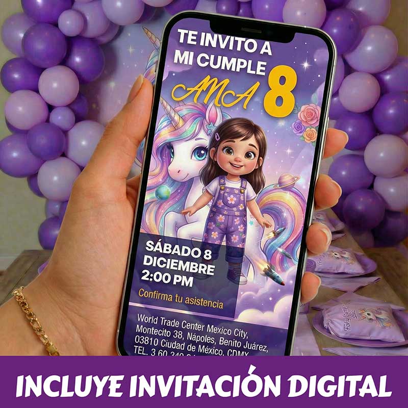 Invitación digital personalizada Sissi