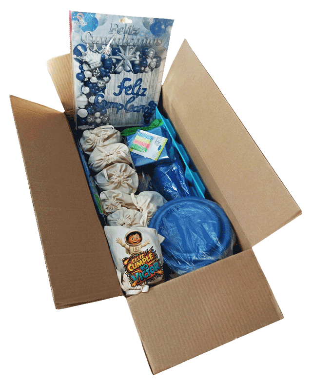 Caja con piezas de un paquete Sissi