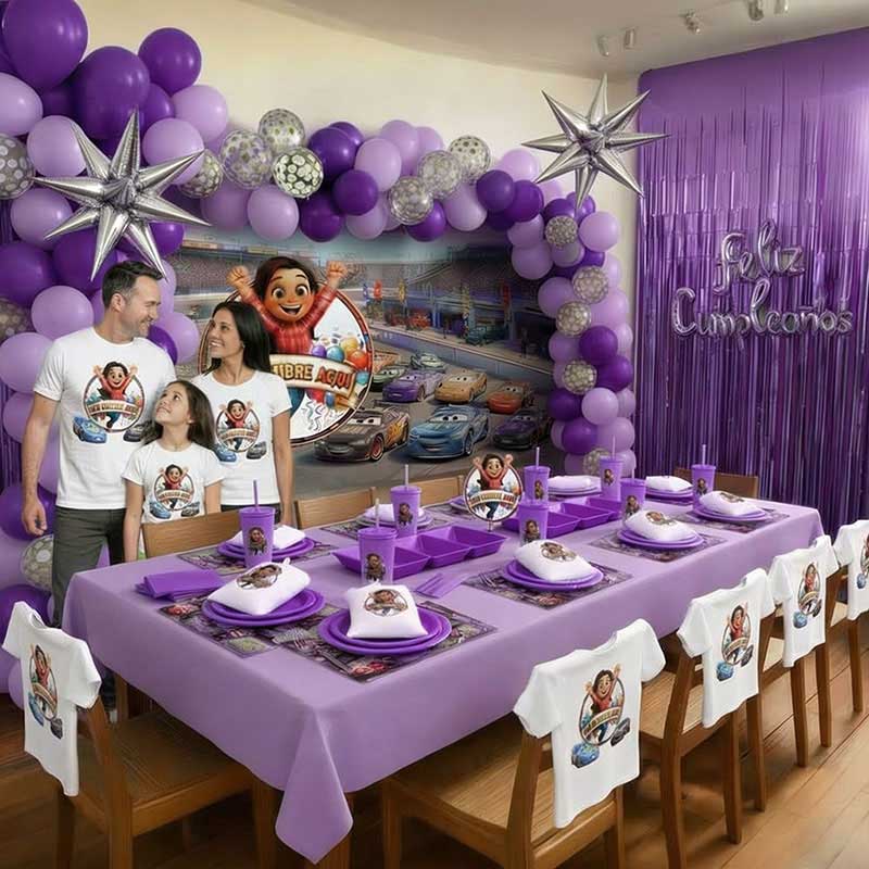 Mesa decorada con fiesta personalizada Sissi