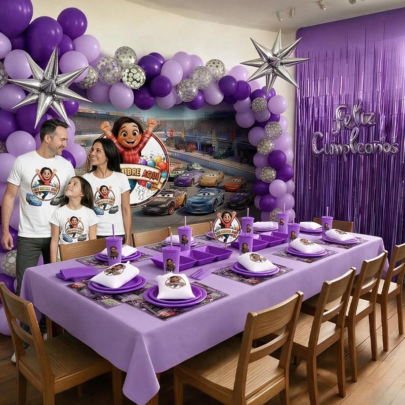 Mesa decorada con fiesta personalizada Sissi